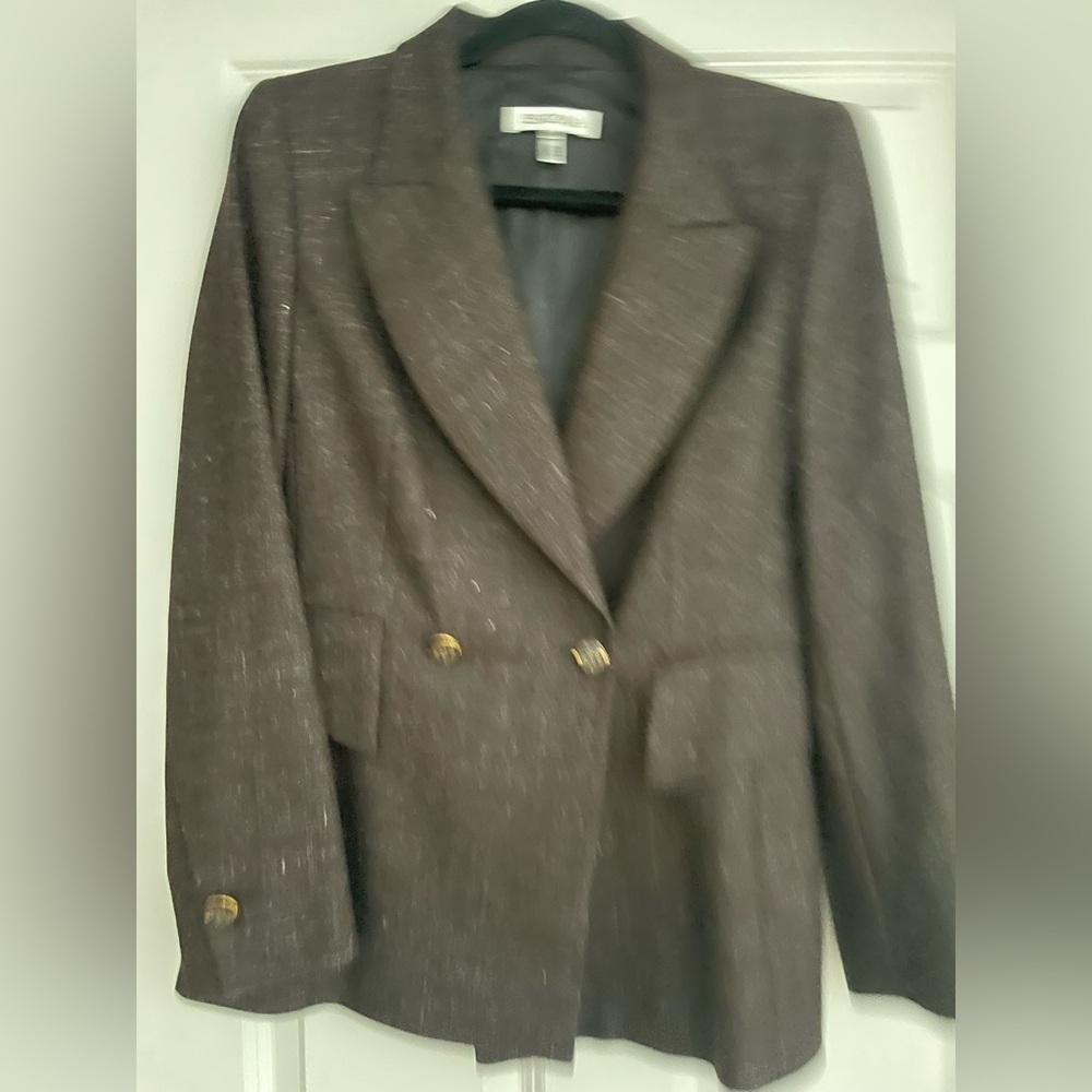 Escada Brown Blazer with Gold Accents
